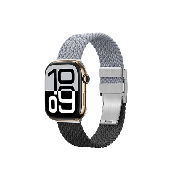 [2-pakkaus]AmazingThing Apple Watch 45/46/49mm ranneke Blend - Harmaa/Musta