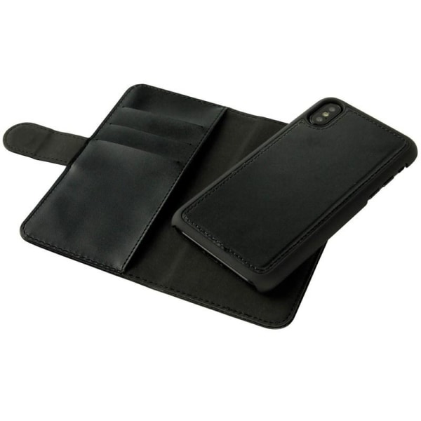 GEAR Plånboksfodral med magnetskal till iPhone XS / X - Svart Svart