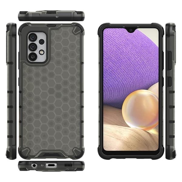 Honeycomb Galaxy A03s Etui Pansret Gelramme - Sort Black