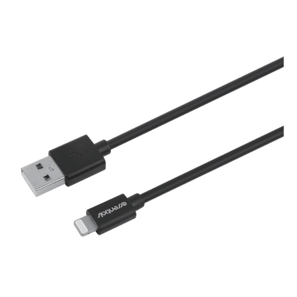 Essentials MFi USB-A Lightning Kabel 20cm - Svart