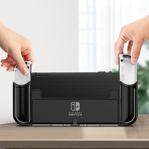 Carbon TPU Skal Nintendo Switch OLED - Svart