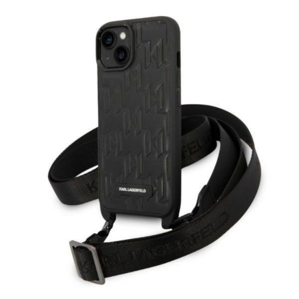 Karl Lagerfeld iPhone 14 Plus Skal med halsband Plaque Logo Stra