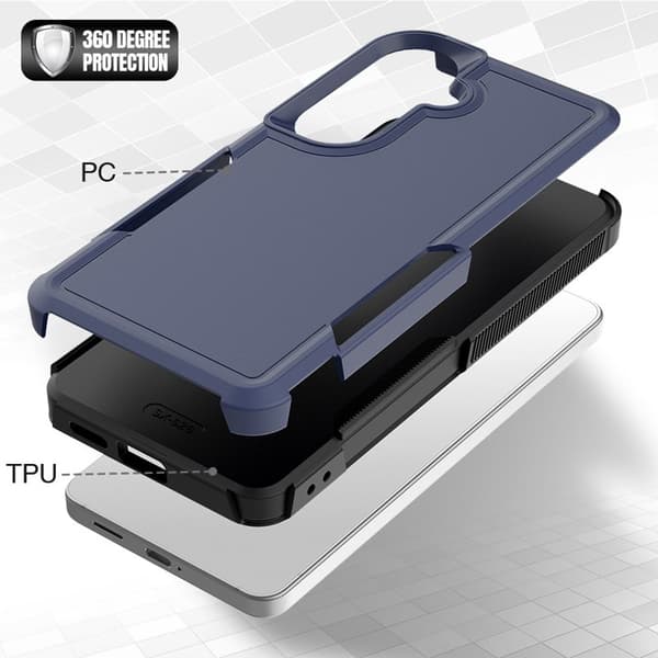 Mobilskal för Samsung Galaxy S26 PC + TPU Stötabsorberande - Mörkblå