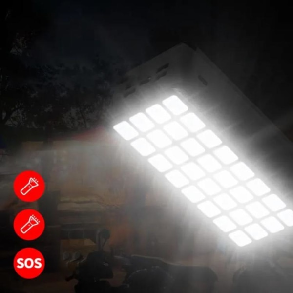 Powerbank 50000mAH med 32-LED campinglys - sort