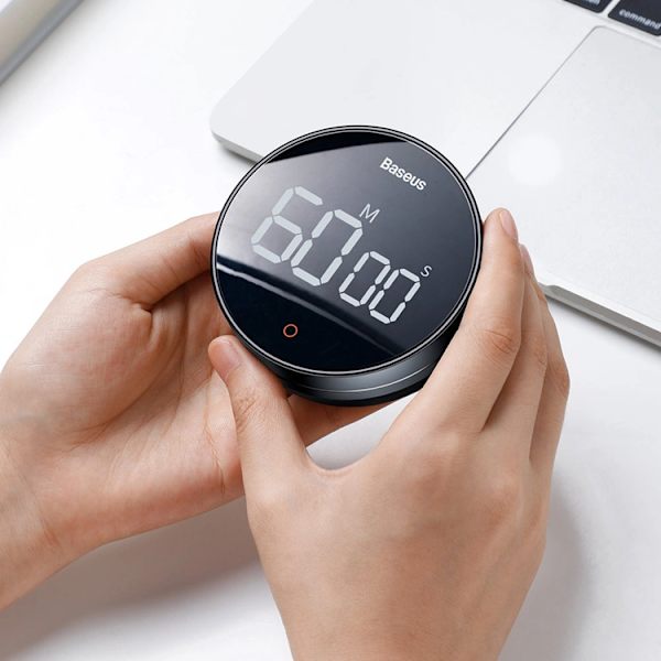 BASEUS Heyo Pro Roterande Elektronisk Timer - Grå