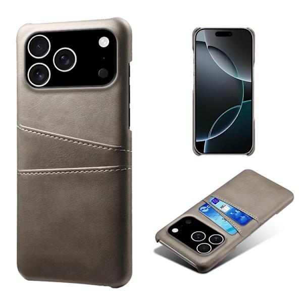 Mobilskal till iPhone 17 Pro Korthållare Dual - Grå Grå