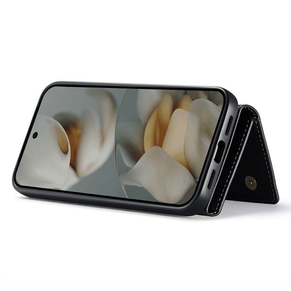 DG.MING Google Pixel 10 Pro/10 Konstläder Plånboksfodral Detatchable M1 Svart