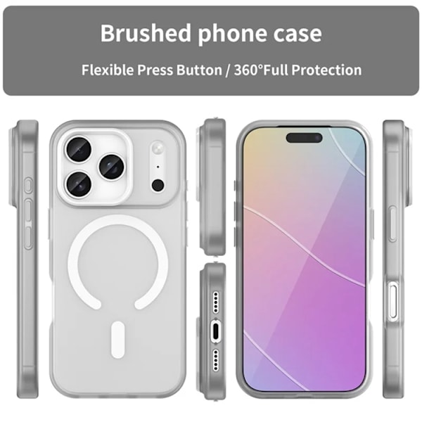 Mobilskal till iPhone 17 Pro Max MagSafe Matte Translucent - Vit Vit
