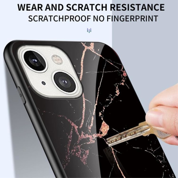 Anti-Scratch Härdat Glas Skärmskydd skal iPhone 13 mini - Röd Ma
