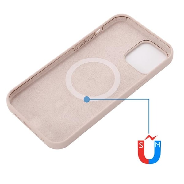 iPhone 14 Plus Skal Magsafe Silicone Ultra Slim - Rosa Svart