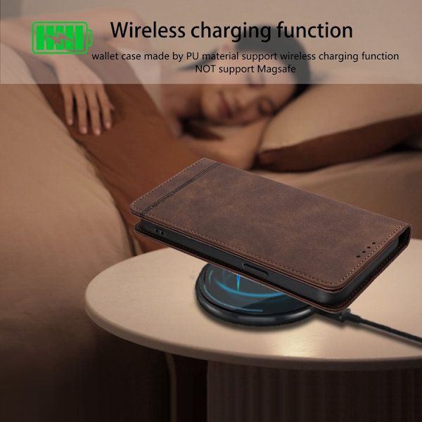 OnePlus 15 Konstläder Plånboksfodral RFID-Skydd Rinacasis Brun