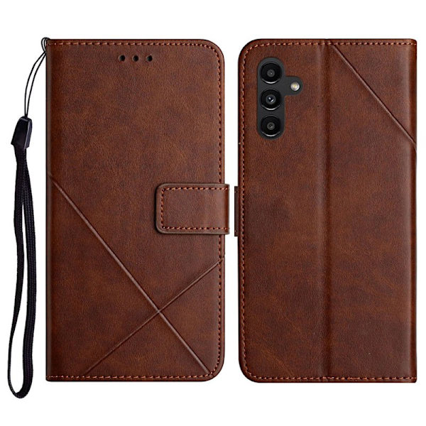 Plånboksfodral för Samsung Galaxy S26 Plus Konstläder med handledsrem - Brun