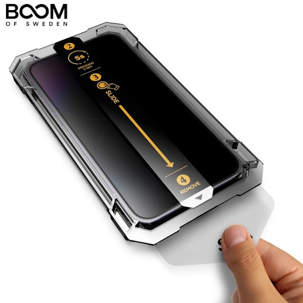 LIVSTIDSGARANTI - BOOM iPhone 11 Privacy Härdat Glas Skärmskydd - 2 Pack Svart