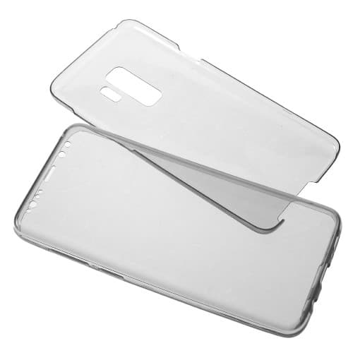 Touchable Front + Back TPU Mobilskal till Galaxy S9 Plus - Grå Grey