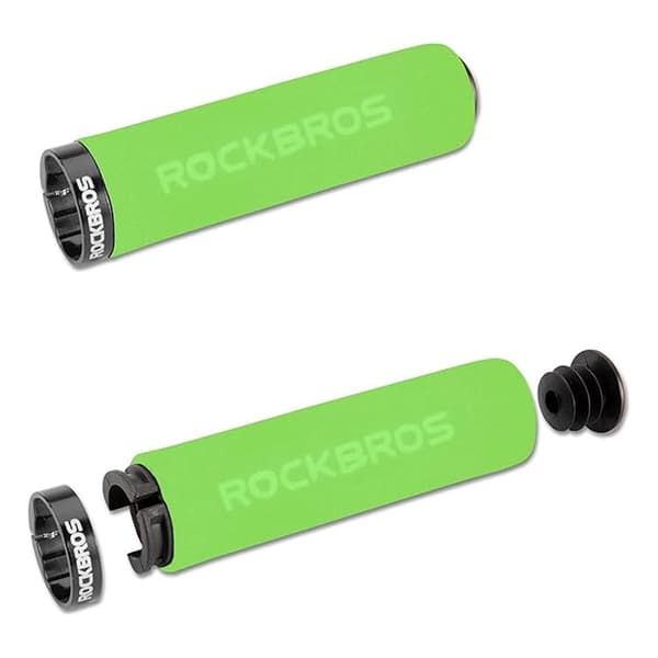 Rockbros Pyörän Ohjaustangon Kahvat - Musta/Vihreä Grön
