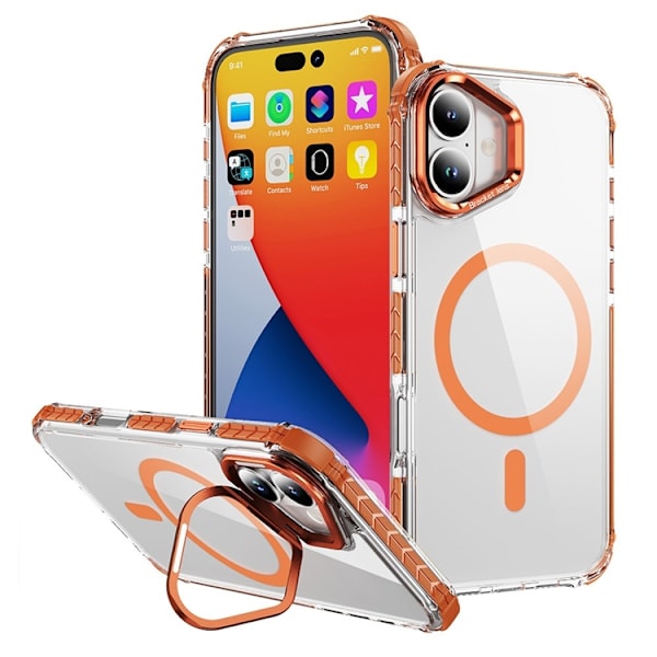 Mobilskal till iPhone 16 Plus MagSafe Kickstand - Orange Orange