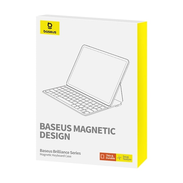 Baseus iPad 10.2" English Keyboard Skal Brilliance Med USB-C Kabel Svart