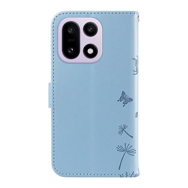 OnePlus 15 Plånboksfodral Dandelion Imprint Konstläder Blå