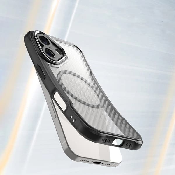 Mobilskal till iPhone 16 Plus MagSafe Silikon Leading - Svart Svart