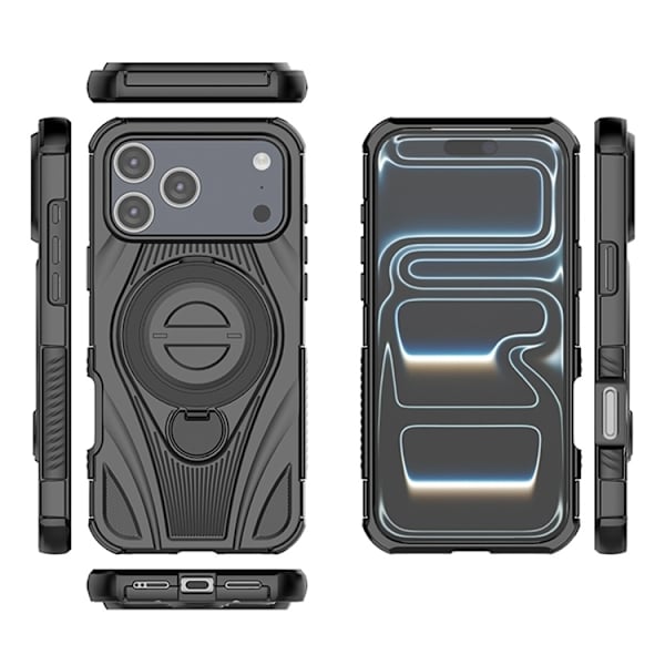 Mobilskal till iPhone 17 Pro MagSafe Rotating Kickstand Shockproof - Grön Grön