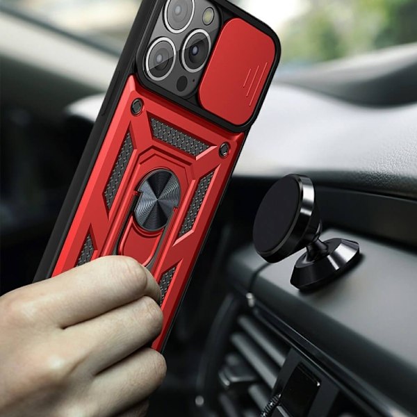 Camshield Mobilskal med Ringhållare iPhone 13 Pro Max - Svart Svart