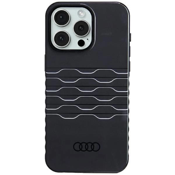 Audi iPhone 15 Pro Max Mobilskal Magsafe IML - Musta Black