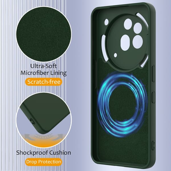 Mobilskal till Nothing Phone (3a) Pro MagSafe Liquid Silikon - Mörkgrön Grön