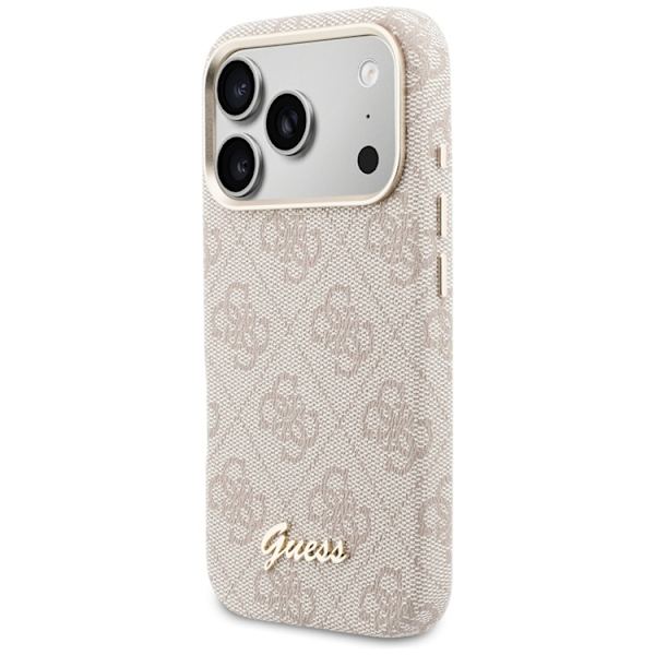 Guess telefontaske til iPhone 17 Pro Max MagSafe 4G Script - Lyserød Rosa