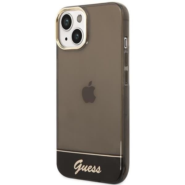 GUESS iPhone 14 Plus Skal Translucent - Sort Black