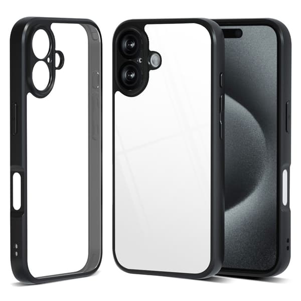 IBMRS Mobilskal till iPhone 17 Anti-Fall Soft - Transparent/Svart Transparent