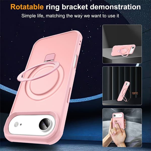 Mobilskal till iPhone Air MagSafe TPU+PC Kickstand - Rosa Rosa