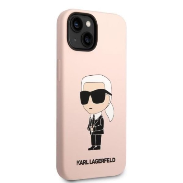 Karl Lagerfeld iPhone 14 Plus Skal Magsafe Ikonik Silicone - Ros