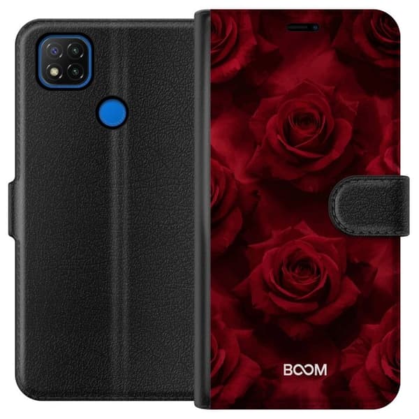 Plånboksfodral till Xiaomi Redmi 9C med Crimson Rose