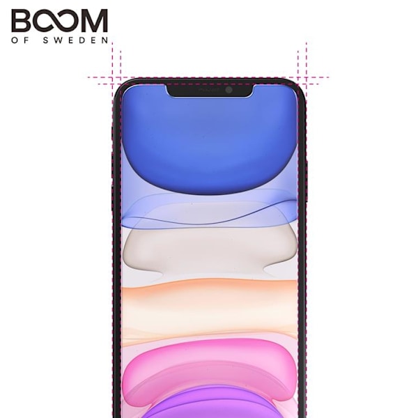 BOOM Flat Härdat Glas Skärmskydd iPhone X/Xs Transparent