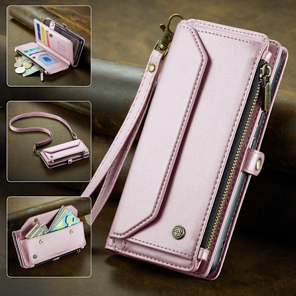 CASEME Google Pixel 10/10 Pro Plånboksfodral RFID Zipper Rosa