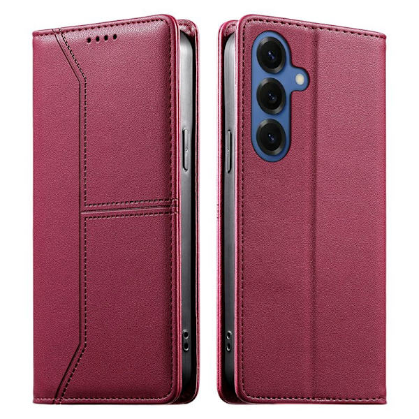 Plånboksfodral för Samsung Galaxy S26 Ställfunktion Konstläder - Röd