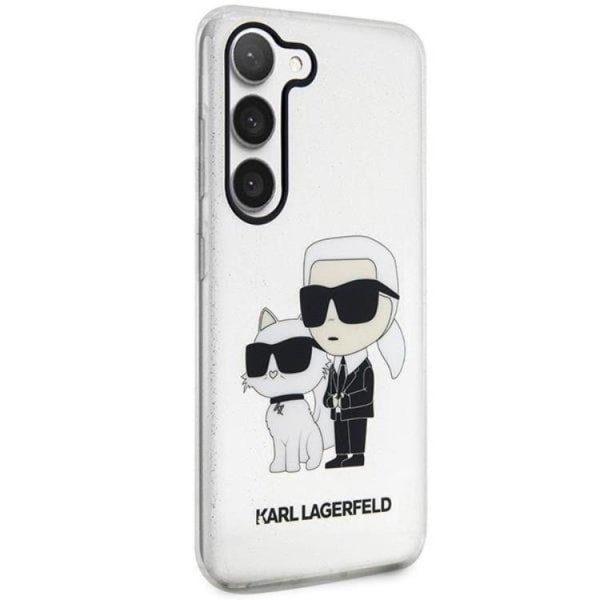 Karl Lagerfeld Galaxy S23 Mobilskal Gliter Karl & Choupette