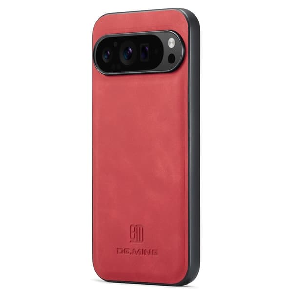 DG.MING Mobilskal till Google Pixel 9 Pro XL PU Läder Röd
