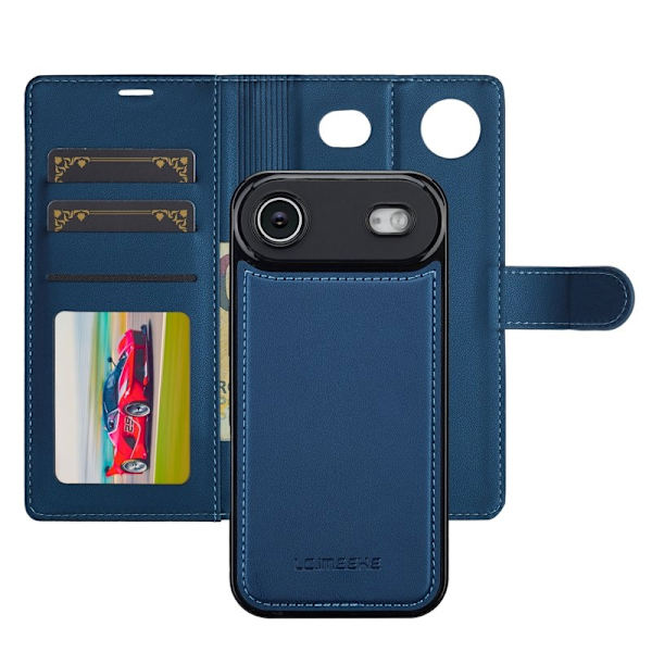 LC.IMEEKE L2 Series iPhone Air Plånboksfodral Konstläder - Blå