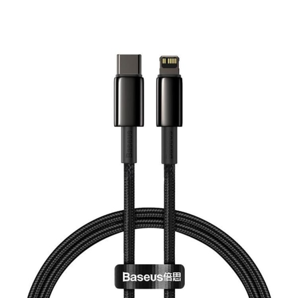 Baseus USB-C till Lightning kabel 20 W 1m Fast - Svart Svart