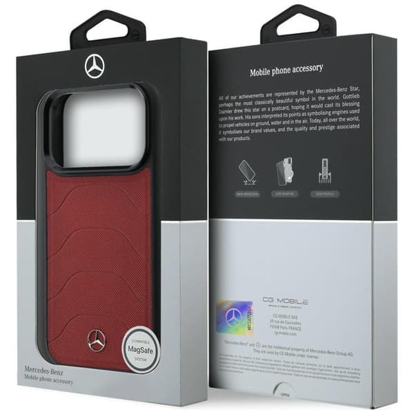 Mercedes Mobilskal För iPhone 17 Pro MagSafe Mesh with Bow Line - Röd
