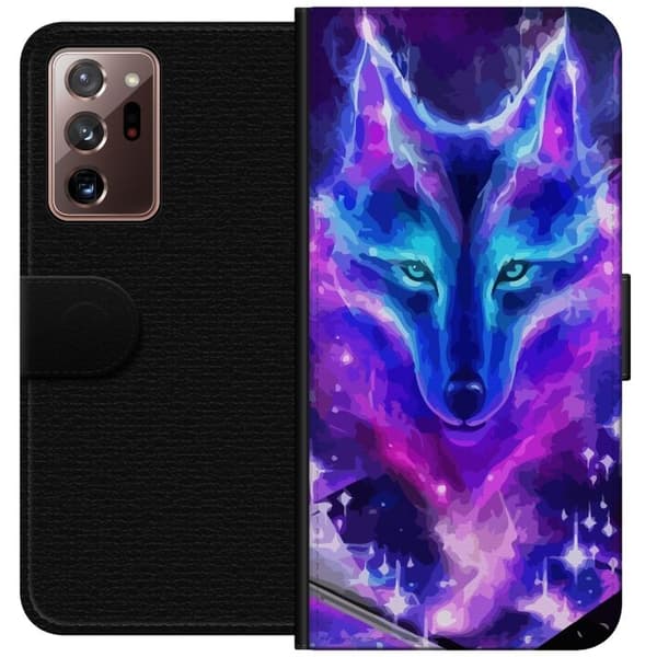 Plånboksfodral till Samsung Galaxy Note20 Ultra med Neon Varg