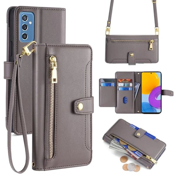 Galaxy M52 5G Plånboksfodral Drop Proof Grå