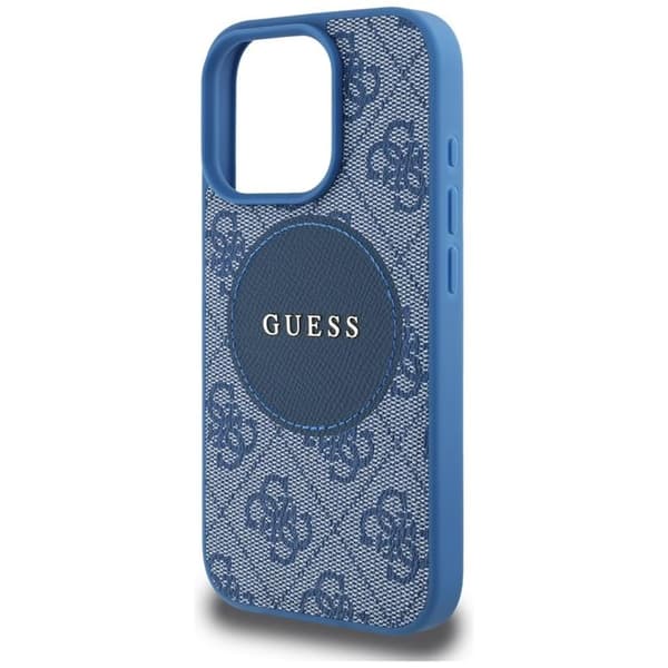 Guess telefontaske til iPhone 16 Pro MagSafe 4G Circle - Blå Blå