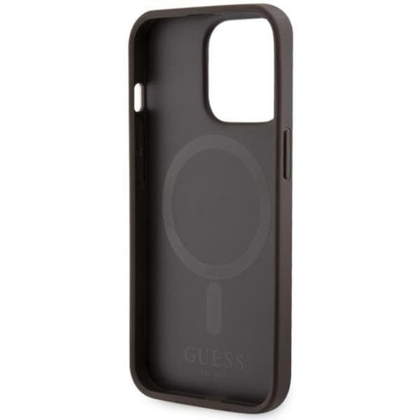 Guess Mobilskal till iPhone 13 Pro Max MagSafe Printed Stripes - Brun Brun