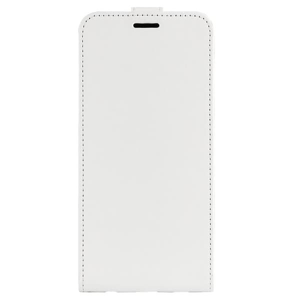 Mobilskal till Samsung Galaxy S26 med Kortfack Vertikal Flip Konstläder - Vit
