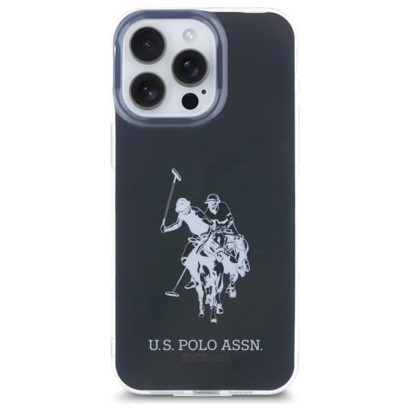 US Polo Mobilskal till iPhone 15 Pro Max Shiny Big Logo - Svart