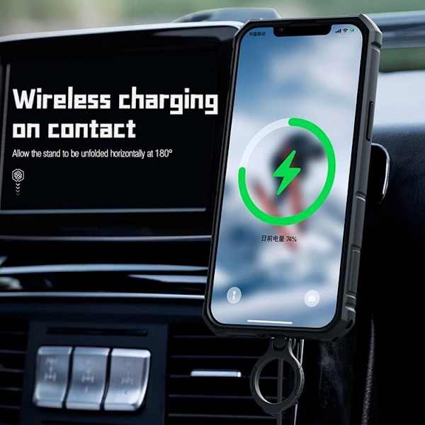 Nillkin iPhone 14 Plus Skal Ringhållare Armor Pro - Grön