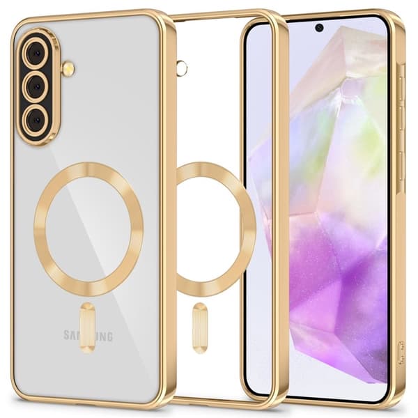 Tech-Protect Mobilskal För Galaxy A37 5G Magsafe MagFlex - Shiny Guld Guld