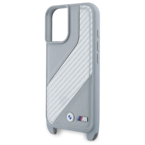 BMW Mobilskal till iPhone 16 Carbon Stripe & Strap - Grå Grå